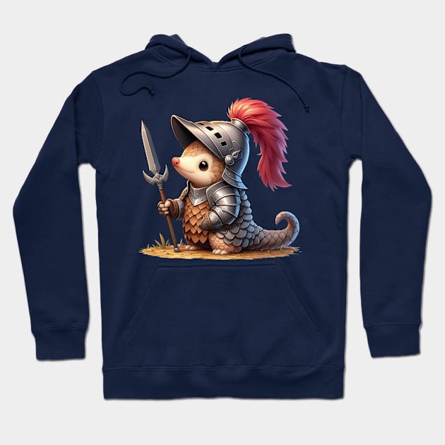 Cute Pangolin Knight Hoodie by Dmytro